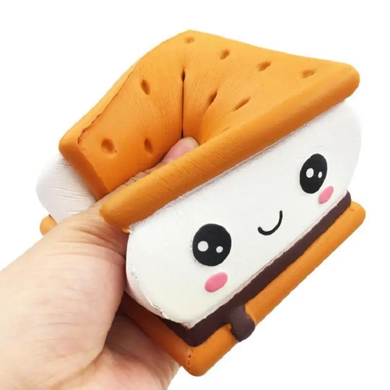 Cute Chocolate Sandwich Cookies Shaped Slow Rebound squishy Toy Simulation Soft Food Children's Decompression Toy QWE9853A