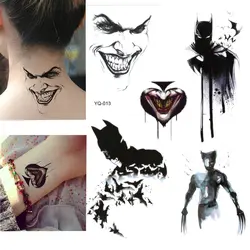 Бэтмен временные татуировки наклейки для детей мальчиков Superheros Union поддельные быстрая водостойкая татуировка