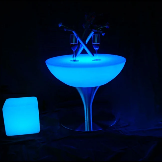 16 colors Changing Lighting Led Bar Furniture Illuminous Glowing Coffee Bar Table For Indoor  SK-LF18 (D66*H58cm) 2pcs/Lot