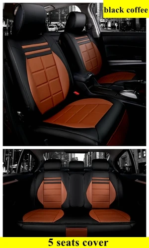 Кожаный чехол для автомобильного сиденья dodge Avenger Caliber challenger зарядное устройство dart durango - Название цвета: Coffee