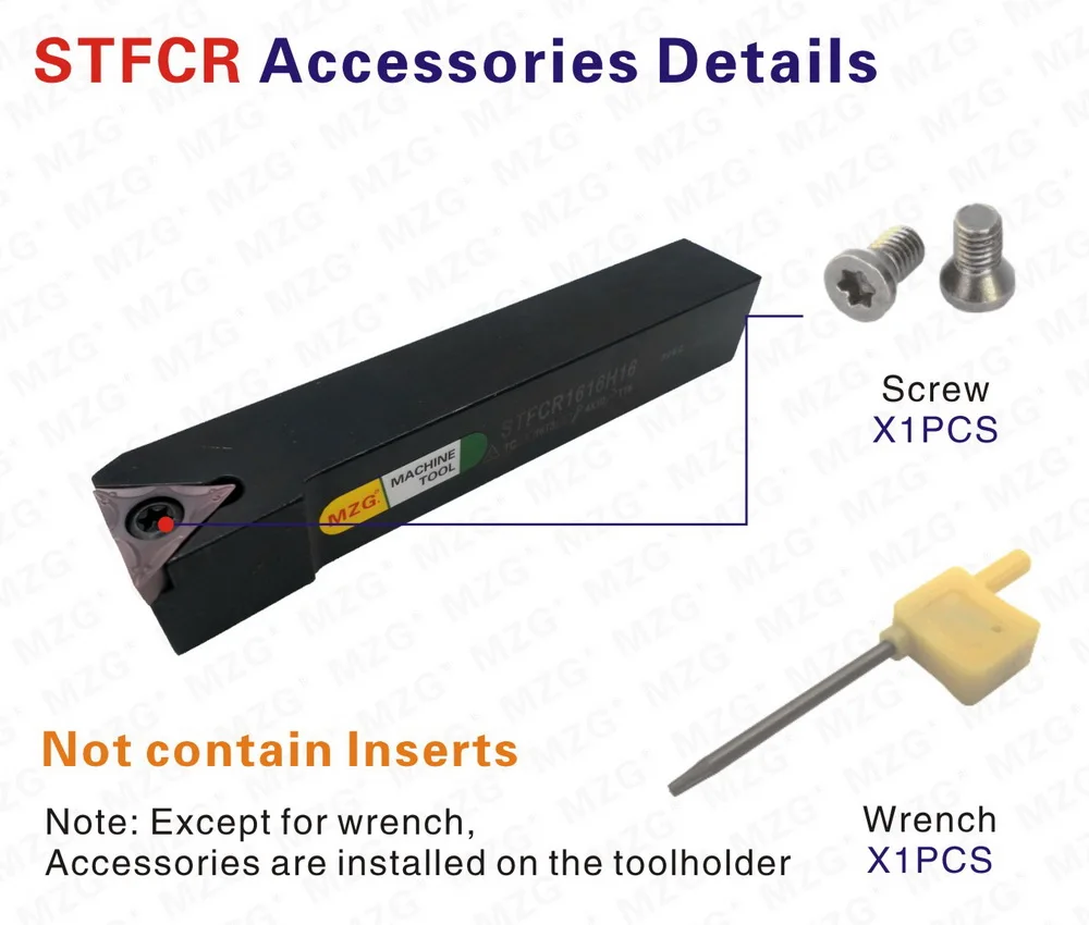 MZG CNC 10 мм 16 мм STFCR1616H16 внешний токарный инструмент токарный станок резак бар TCMT твердосплавные вставки Расточная оправка зажатая сталь держатель инструмента