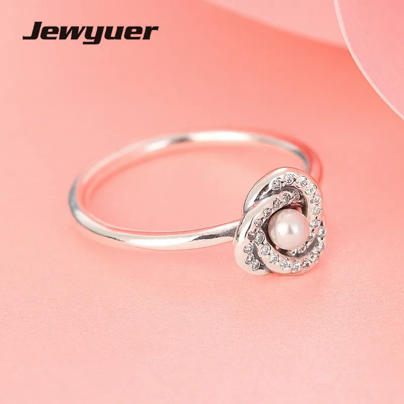 

Luminous Love Knot silver Rings For Women 925 sterling silver jewelry Women Engagement wedding Ring anillos fine Jewelry RIP0128