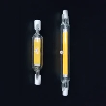 СВЕТОДИОДНЫЙ R7S стеклянная трубка 118 мм 78 мм с регулируемой яркостью вместо галогенной лампы cob 220 в 230 В прожектор R7S светодиодный светильник 4 Вт 8 Вт