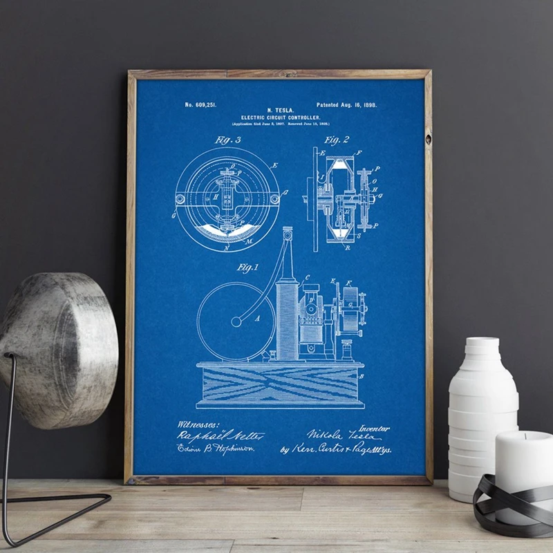 Tesla Electric Circuit Controller Poster Wall Decorations