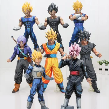 

26cm Dragon ball Z Figure MSP Master Stars Piece Vegeta Trunks vegetto Son Goku black chocolate goku PVC Action Figure Toy