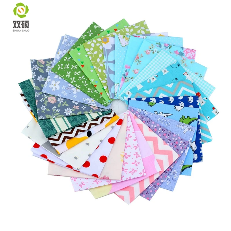 Shuanshuo, новая пряди, хлопковая ткань, пэчворк, ручная работа, сделай сам, стеганое шитье, детское платье, 30*30 см, 25 шт./лот
