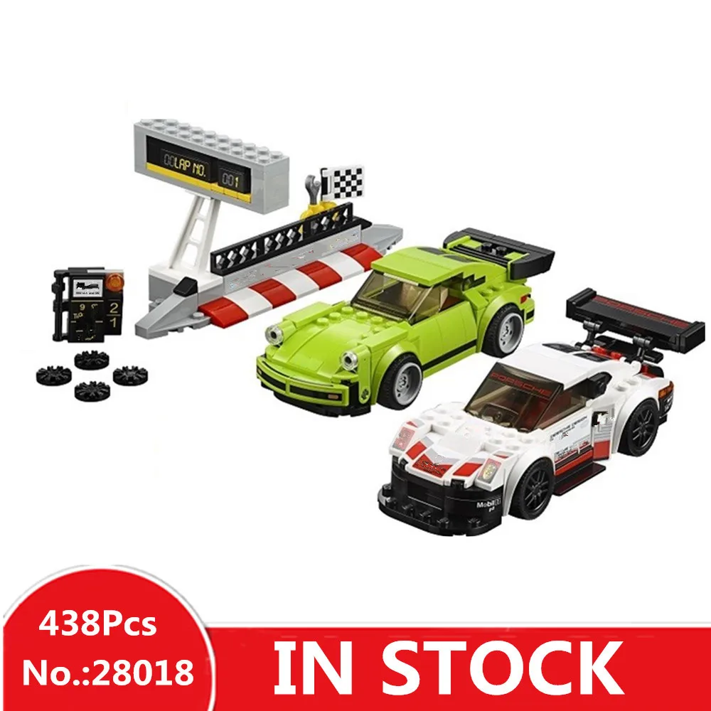 

H&HXY 28018 438pcs Speed Rally Champions Super Racing Car Lepin 2 Figures Building Blocks Compatible 75888 lepin Brick Toys