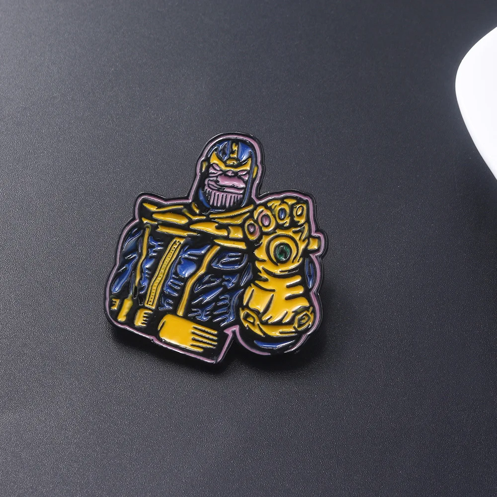 

Avengers 4 The Avengers Thanos Enamel Pins Fashion Thanos Glove Pins Badges Drop Shipping Thanos Gaunlet Pins Badges