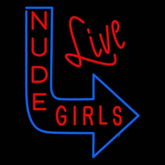 Neon Sign For The Jiggly Room With Girl Sexy Erotic Girl Live Nude ...