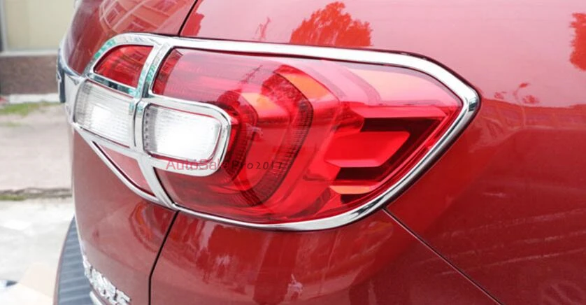 Серебристый Хром ABS боковой задний фонарь Крышка лампы отделка 4 шт. для Ford EVEREST SUV 4DR аксессуары для стайлинга автомобилей