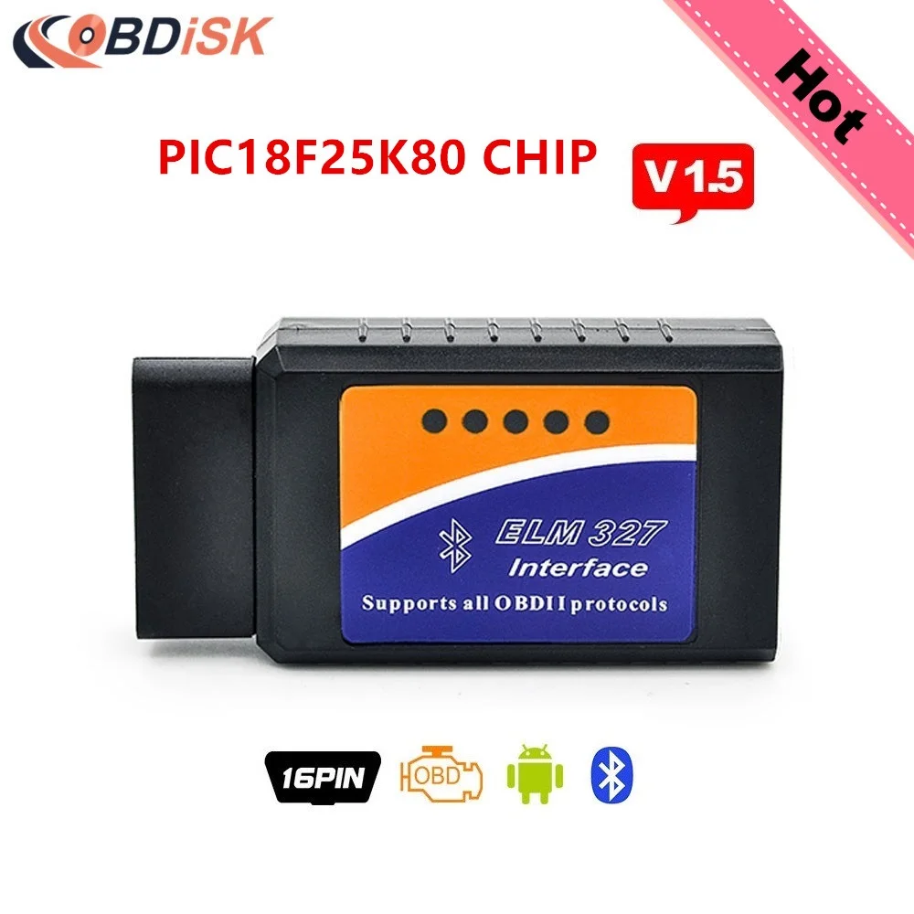 2017 Elm327 Bluetooth V1 5 BT adapter Works On font b Android b font Torque ELM