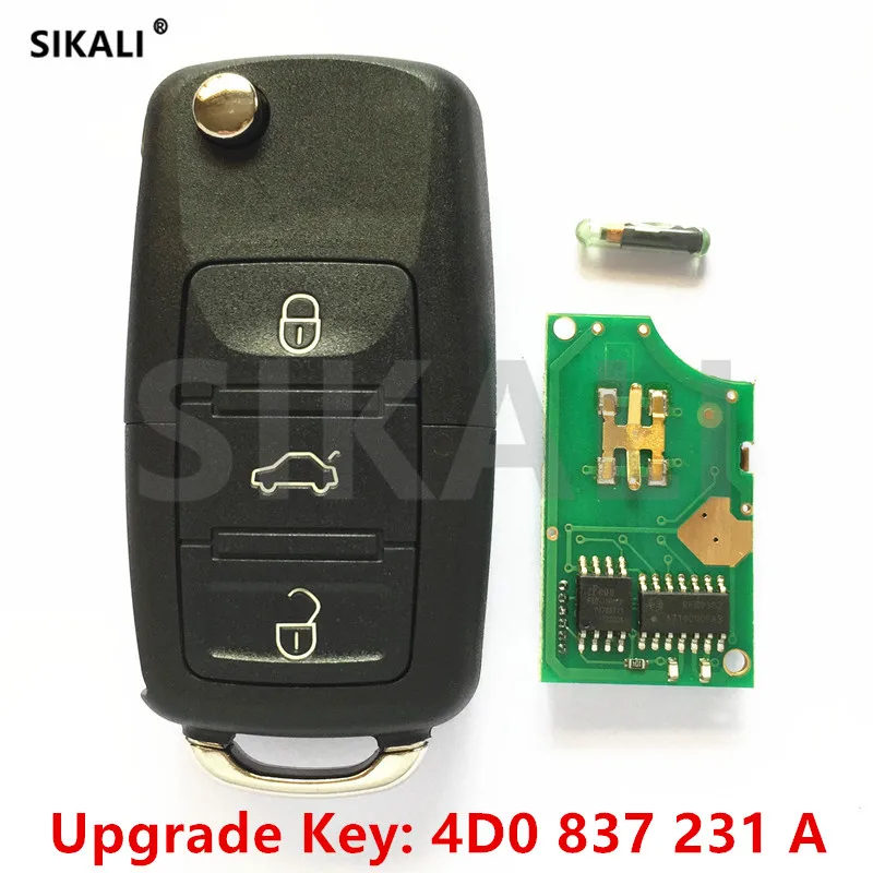 SIKALI автомобиль дистанционного ключа для Audi 4D0837231A A3 A4 A6 A8 RS4 TT Allroad Quttro RS4 4D0 837 231 1995-2005