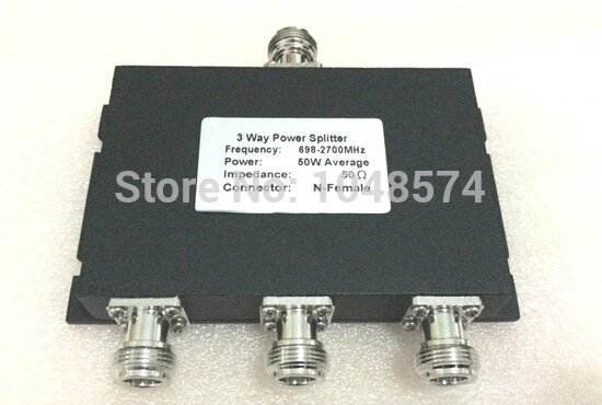 698~2700MHz 3 Way N Female Splitter Power Divider for CDMA 850/ GSM 900/DCS 1800/1900/WCDMA 2100/ LTE 2600MHz Signal Booster | Мобильные