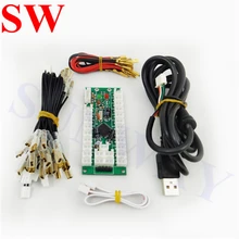 2 шт. 1 плеер Аркада светодиодный USB кодировщик доска с кнопками Провода кабели DIY аркадные игры; USB контроллер ПК для замены джойстика