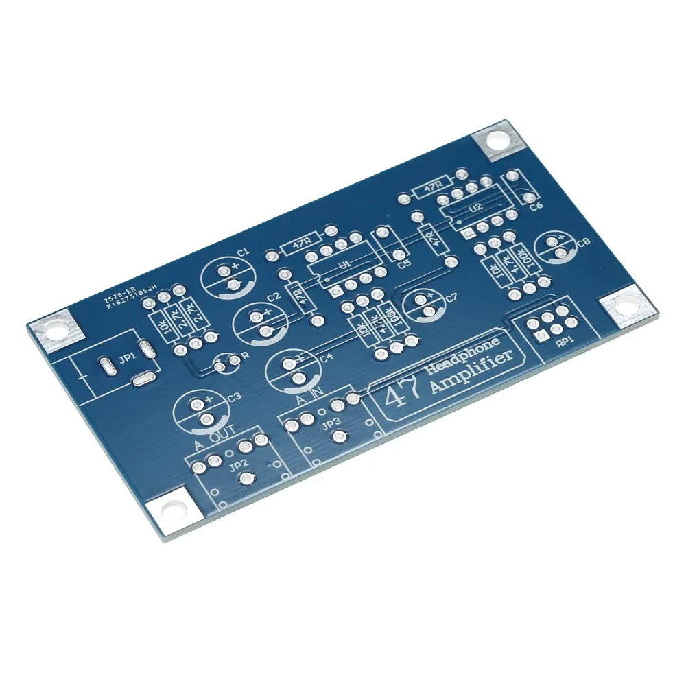 Усилитель для наушников DIY PCB комплект AMP, 47(Европа), Hi-Fi, NE5532 с прозрачным корпусом одиночный блок питания DC12~ 18В