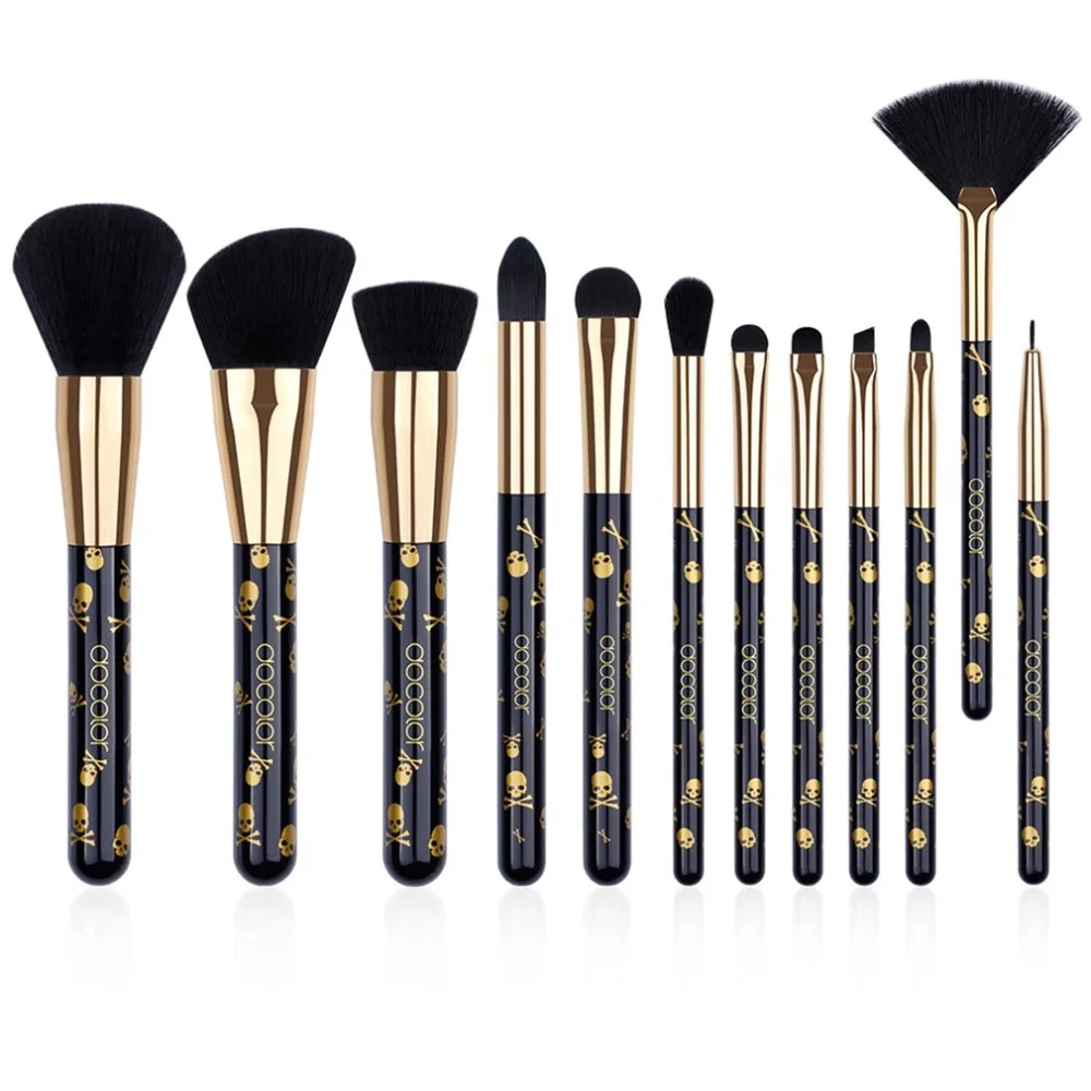 Billige Neue Mode Frauen Schönheit Docolor Gothic Make Up Pinsel Setzt Foundation Pinsel Lidschatten Eye Pinsel Kosmetische Werkzeuge Maquiagem