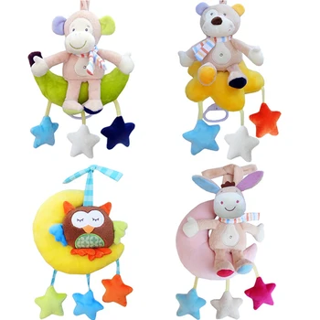 

Infant Cute Newborn Baby Crib Soft Rattle Hanging Bed Bell Baby Toys Stuffed Animal Musical Mobile Stroller Educational Toy