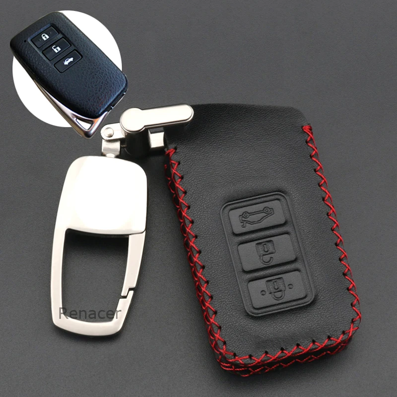 2018 new styling car key cover case holder leather + metal alloy for