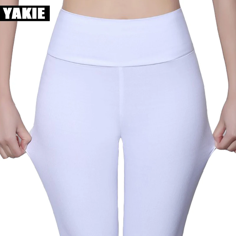 Летние эластичные женские штаны карамельных цветов 2017 Хлопковые брюки карандаш