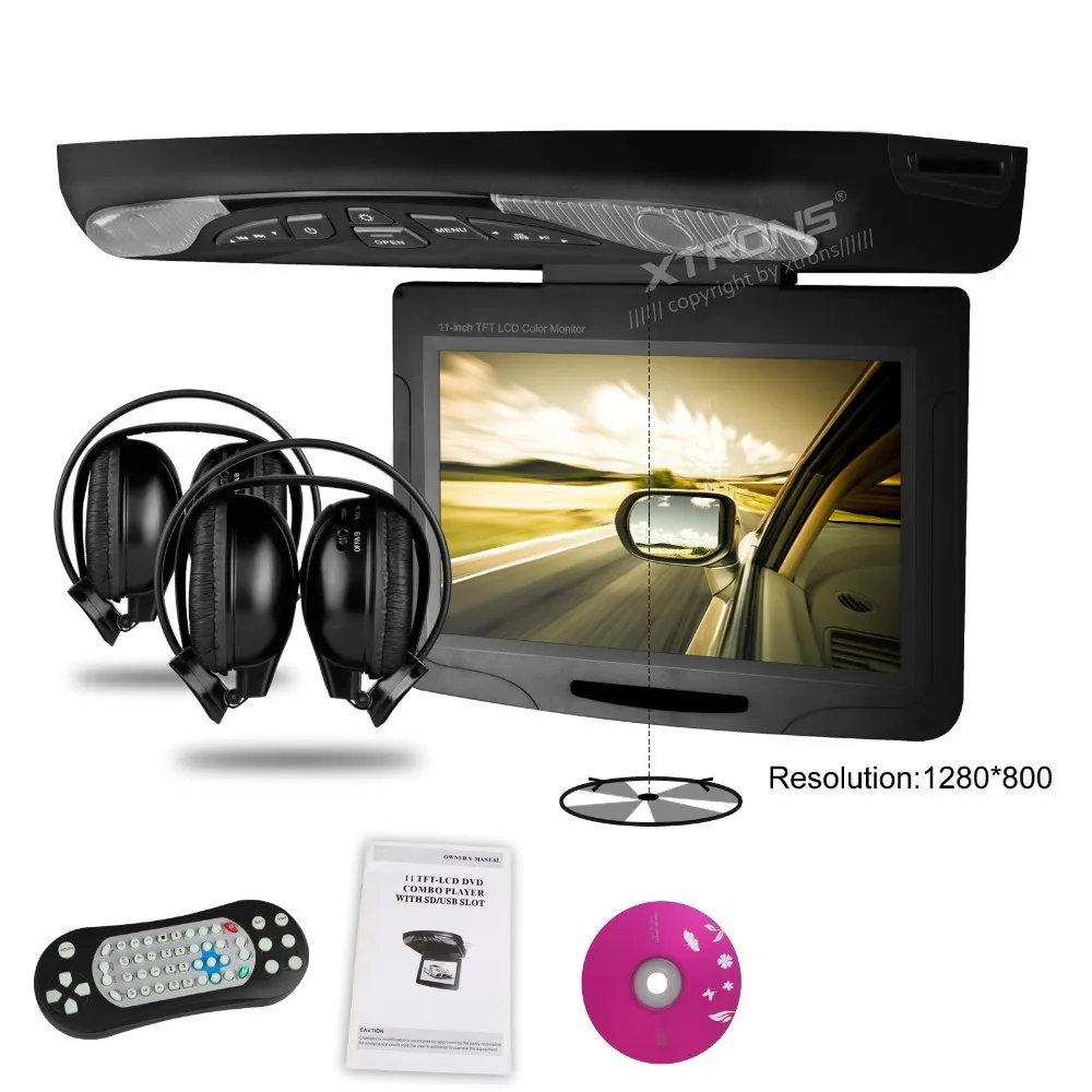 Clearance 11.3" HD Car Flip Down Monitor Roof Mounted DVD Player ,1280*800 Rotating Screen 270 Overhead Ceiling Monitor DVD USB SD Game 2 Clearance 11.3" HD Car Flip Down Monitor Roof Mounted DVD Player ,1280*800 Rotating Screen 270 Overhead Ceiling Monitor DVD USB SD Game 2