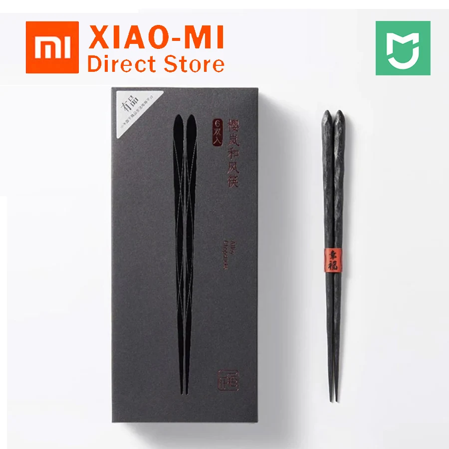Xiaomi Mijia Yiwuyishen палочки для еды с высокой температурой 6 пар в упаковке PPS