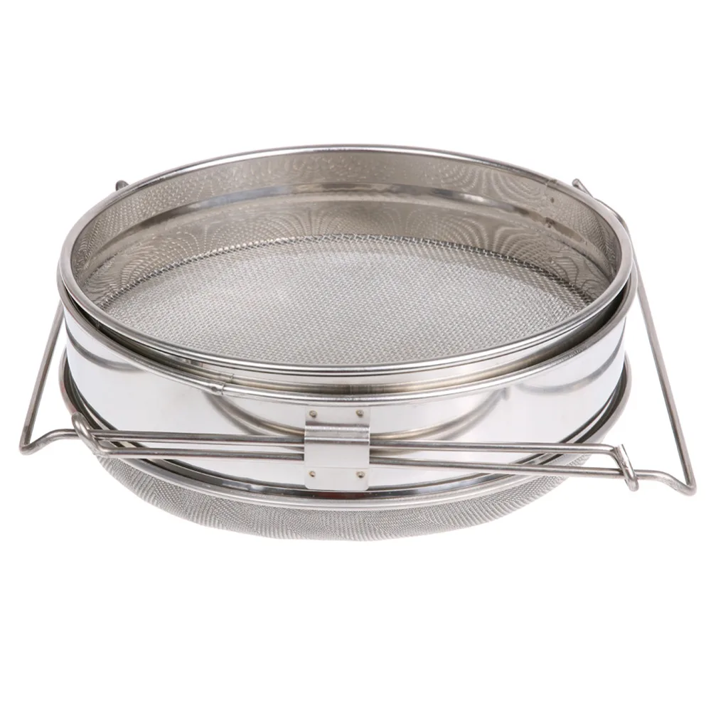 Honey Filter Stainless Steel Beekeeping Double Honey Sieve Strainer