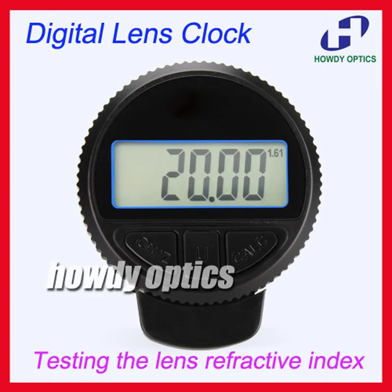 Digital lens clock radian apparatus base curve gauge testing the lens refractive index 1.49,1.53
