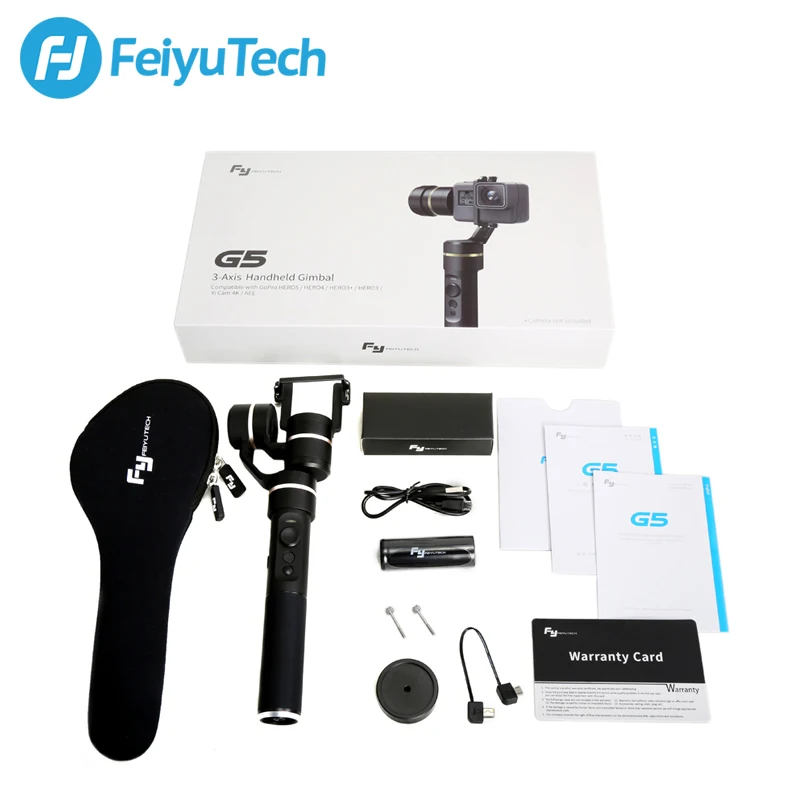 FeiyuTech Feiyu G5 водонепроницаемый 3 осевой Ручной Стабилизатор для экшн Камеры GoPro HERO 6