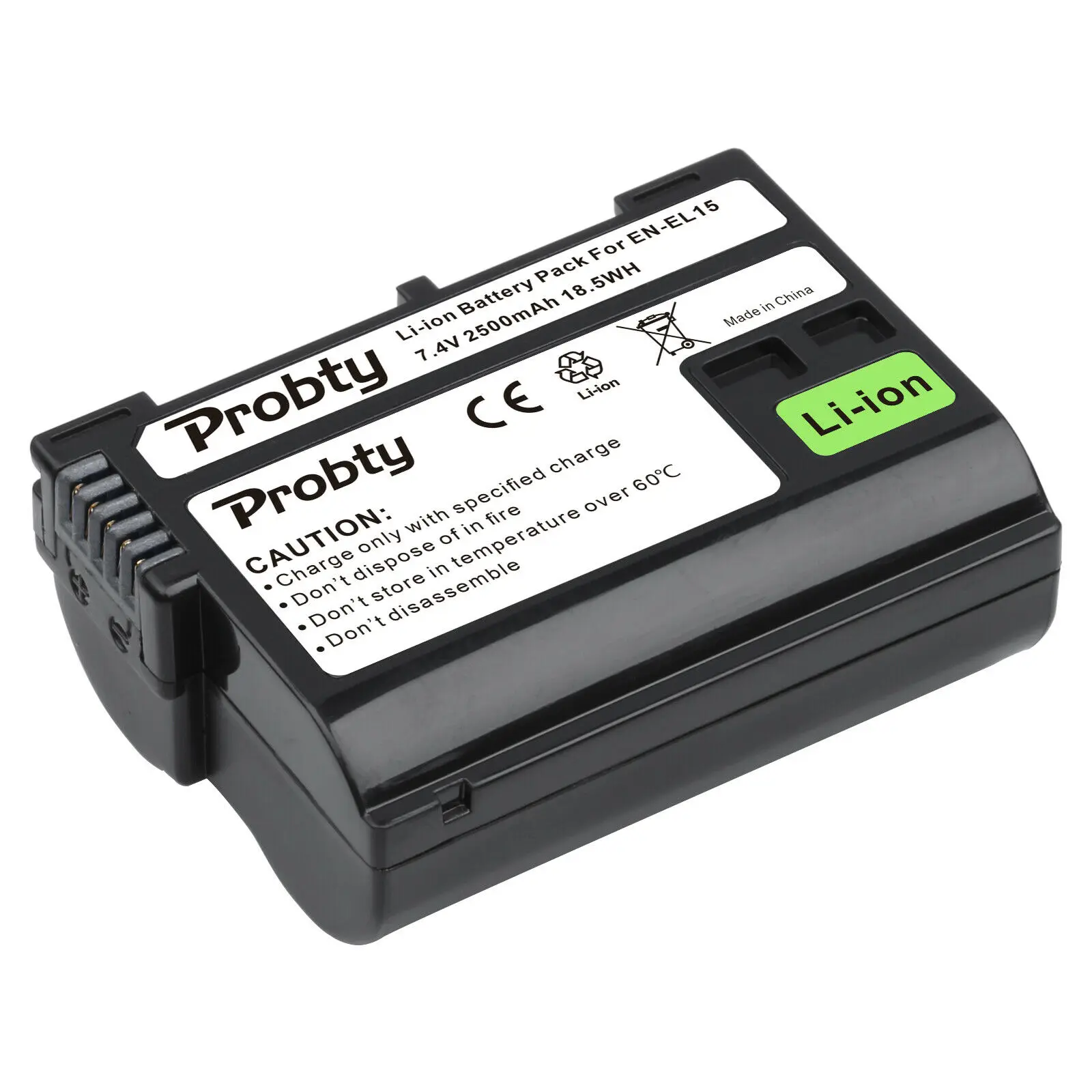 Probty EN EL15 EL15 2500mAh Rechargeable Li ion battery For Nikon D7000