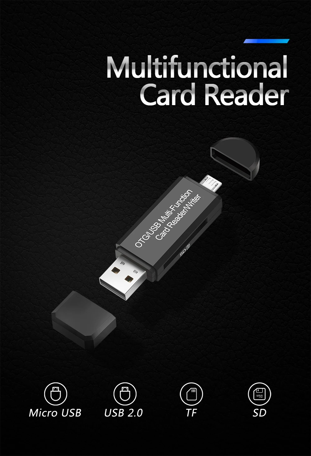 Многофункциональный картридер OTG Card Reader USB 2,0 Micro USB Картридер для Micro SD/TF SD Android телефон ноутбук