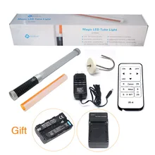 Mcoplus LE-R320 CRI95+ 2000LM Magic Tube Light Led Video Wand Lighting with NP-F550 Battery for Photography as Ice Light