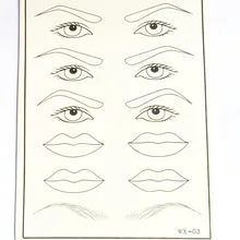 20 шт. для практики перманентного макияжа кожи 8 дюймов x 6 дюймов Косметическая татуировка Практика поддельные кожи питания для начинающих