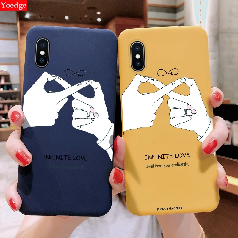 

Soft Silicone Case For iPhone X XS Max XR Luxury Heart Finger Funda For iPhone 6 6S 7 8 Plus Matte Colorful Coque For iPhone 7
