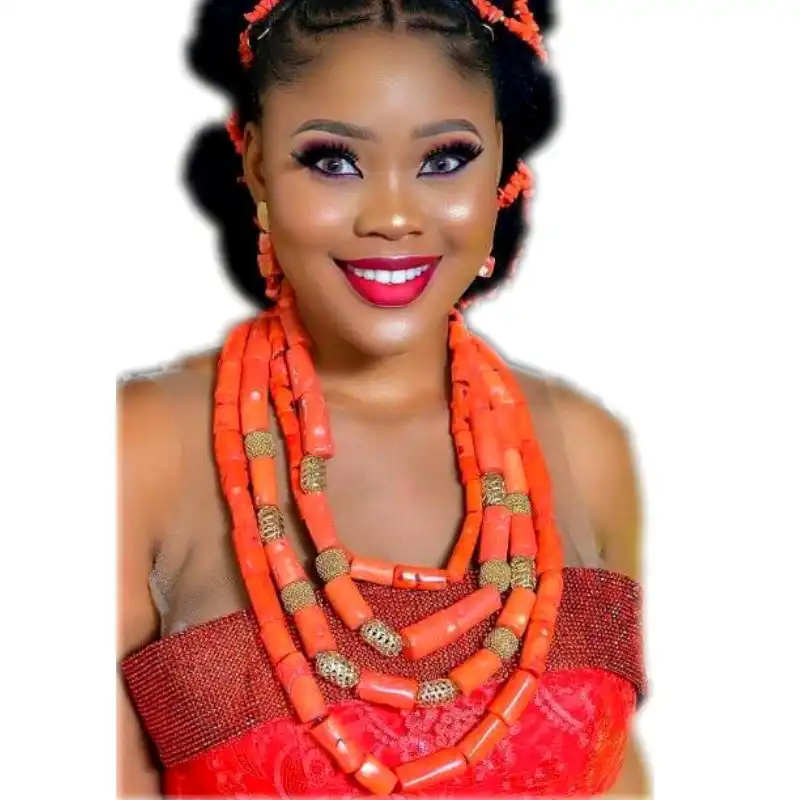 Edo Traditional Wedding Jewelry Earrings Bracelet And Necklace Set