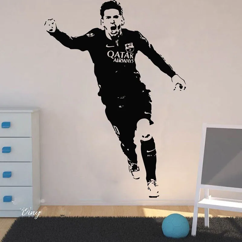 

Lionel Messi Vinyl Wall Stickers Mural Barcelona Football Player Home Decor Livingroom Bedroom Decoration Poster Decal B102