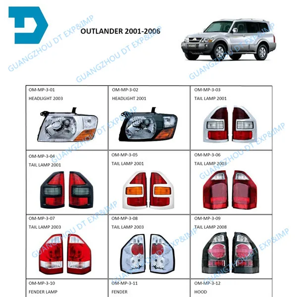 2003-2006 задний фонарь для MONTERO 214-1971-9 лампа для поворотного сигнала для pajero v73 mr981289 без ламп V75 V77