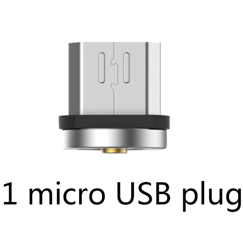 WSKEN Круглый Магнитный кабель, USB C type C Micro USB кабель магнитное зарядное устройство кабели для мобильных телефонов для iPhone 7 8 X USB кабель - Цвет: micro USB plug black