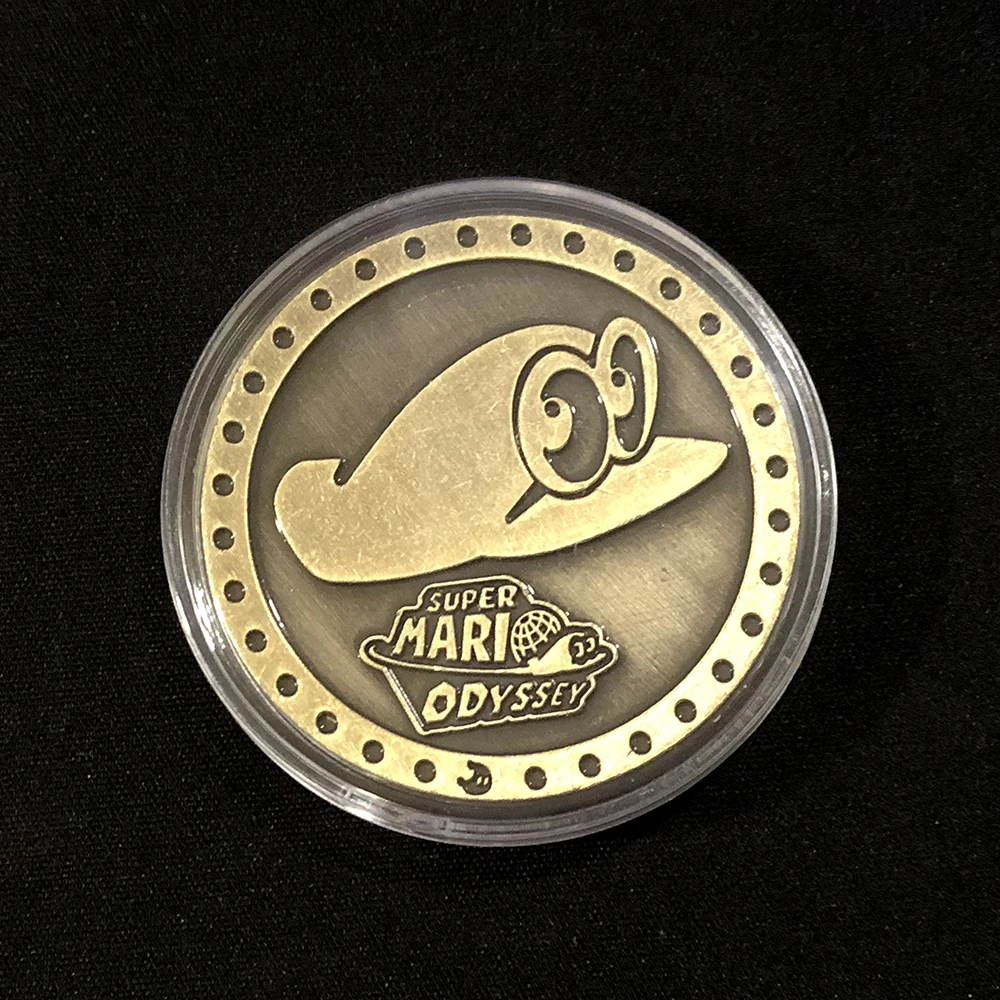 3D Супер Марио Одиссея Золотая монета Косплей Супер Марио коллекционные металлические монеты вечерние реквизиты на Хэллоуин