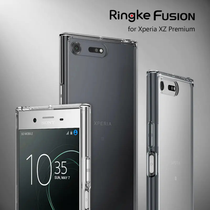 

Ringke Fusion Case for Sony Xperia XZ Premium Case Crystal Clear PC Back Cover and Soft TPU Frame Hybrid Cases Drop Protect