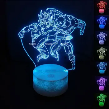 

Dragon Ball Z Goku VS Jiren 3D Table Lamp 7 Color Change Anime Dragon Ball Super Jiren Vs Goku Toy DBZ Led Night Christmas Gift