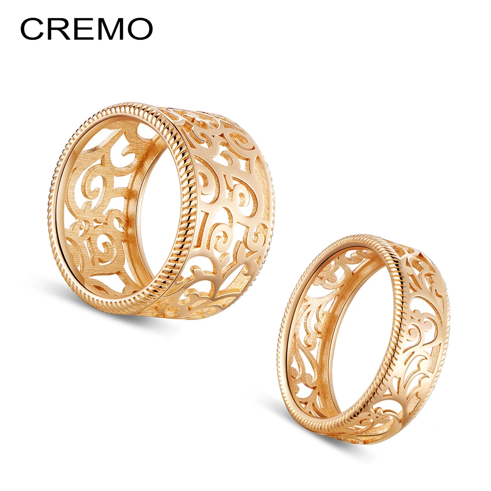 

Cremo Animal Cuff Rings Unisex Lovers Ring Exquisit Hollow Copper Ring Interchangeable Reversible Leather Ring Lead-free Bague