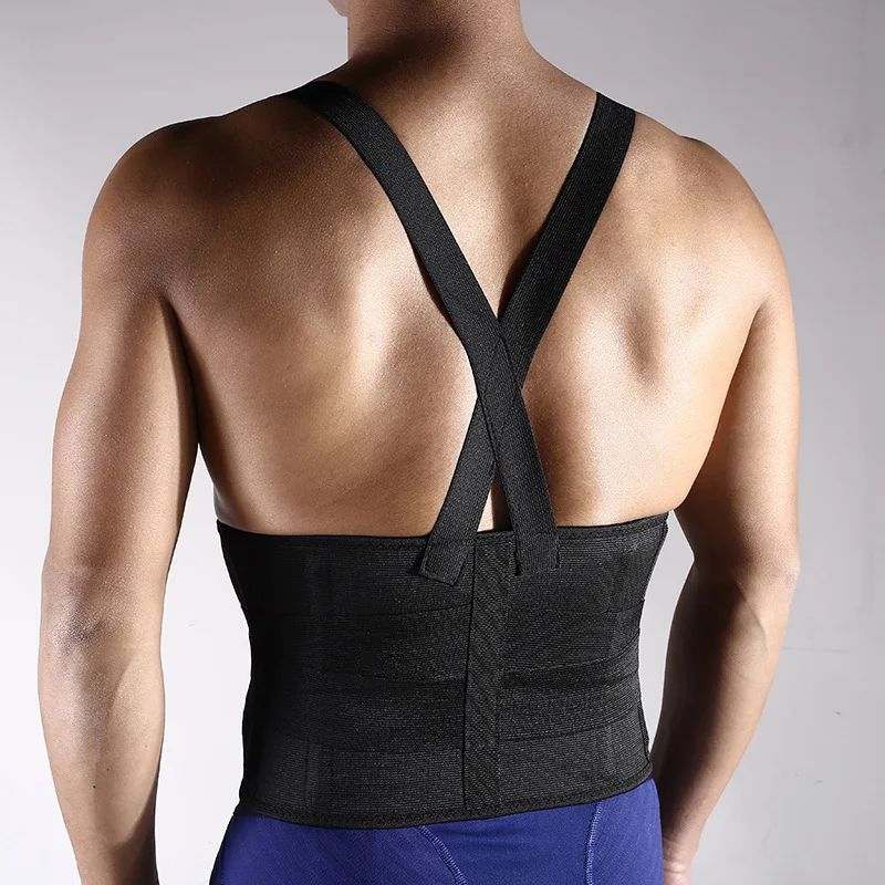 Мужской Ортопедический Корсет для поддержки поясницы, поддерживающий пояс для спины, регулируемый Корректор осанки с плечевыми ремнями Y002