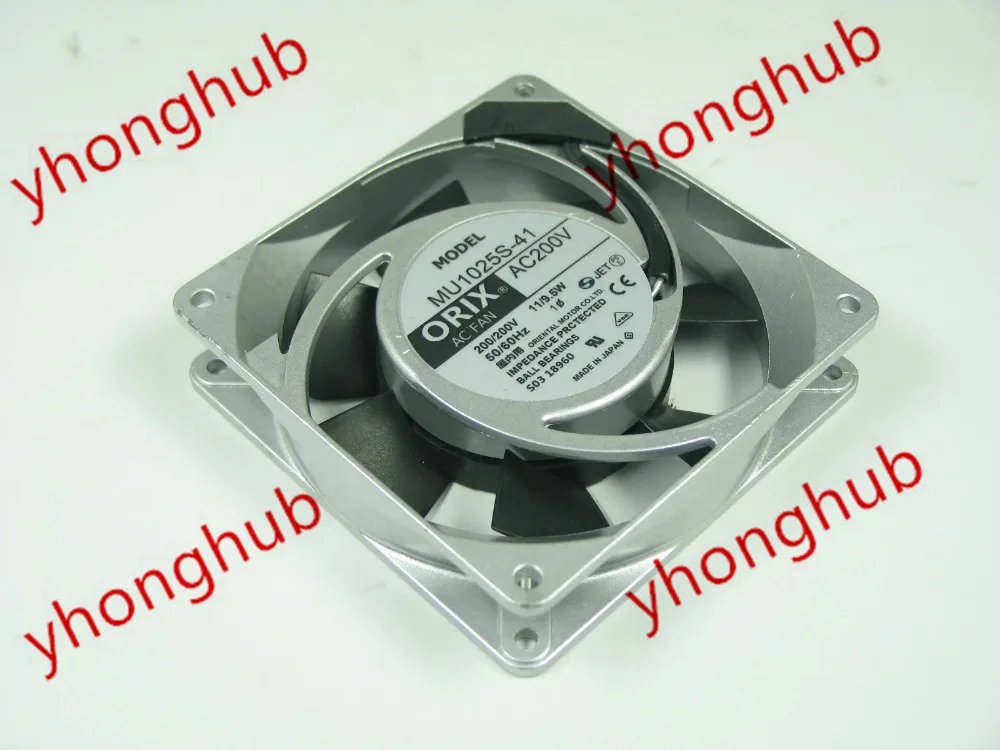 

ORIX MU1025S-41 AC 200V 11/9.5W 100x100x25mm вентилятор охлаждения сервера