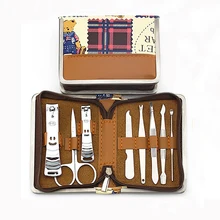 7 шт. Набор для маникюра Toenail уход органайзер для приборов дизайна ногтей машинка для стрижки tweezer ножниц Earpick праздничный подарок