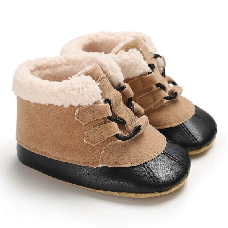 

Winter Soft Plush baby Booties Infant Anti Slip Snow Boots Warm Cute Baby Girl Boy Soft Sole Boots