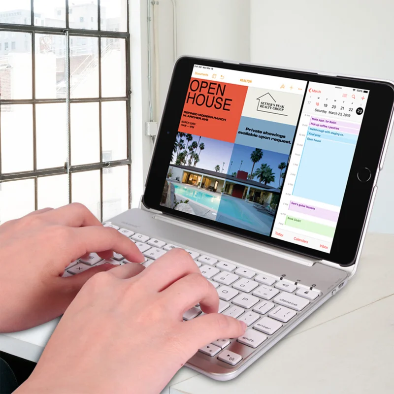 Беспроводной Чехол-клавиатура DUX DUCIS 4,0 с Bluetooth для Apple iPad Mini /Mini 4 5 360, чехол-книжка с полной защитой