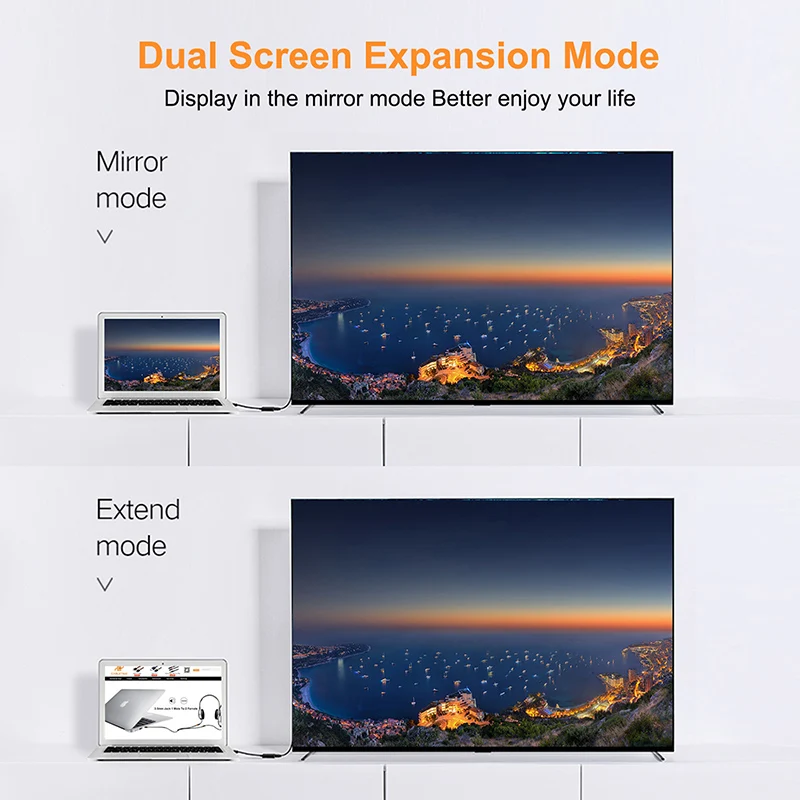 Cabletime Thunderbolt Mini DP to HDMI 4K Cable Mini DisplayPort to HDMI Adapter 4Kx2K for MacBook Pro Air iMac projector