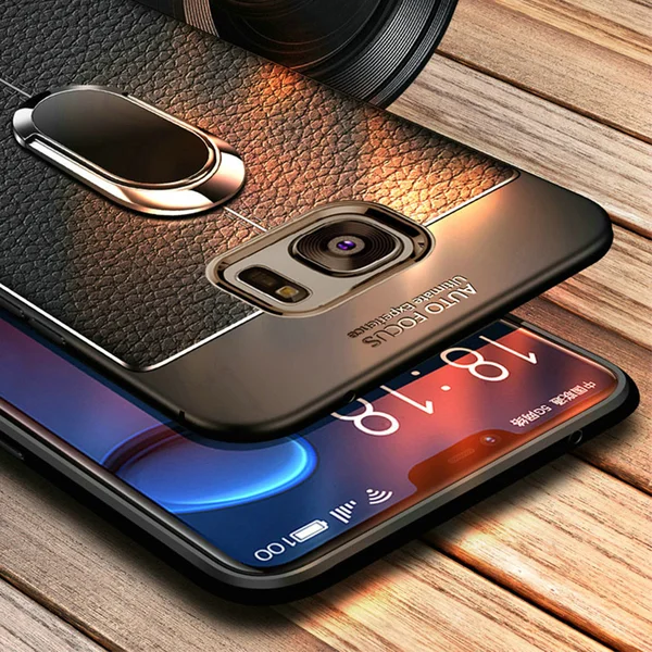 

Soft Silicone TPU case For Samsung Galaxy Note 9 8 S8 S9 PLus S10 Lite Plus Magnetic Suction Bracket Car Holder Stand Back cover