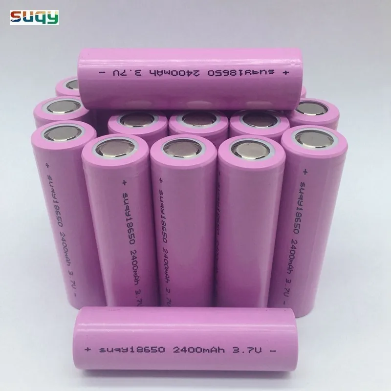 Suqy 12/18/20/24/30/36/40 шт. 18650 2400mah 3,7 v батарея аккумулятор 18650 Перезаряжаемые мА/ч. аккумулятор