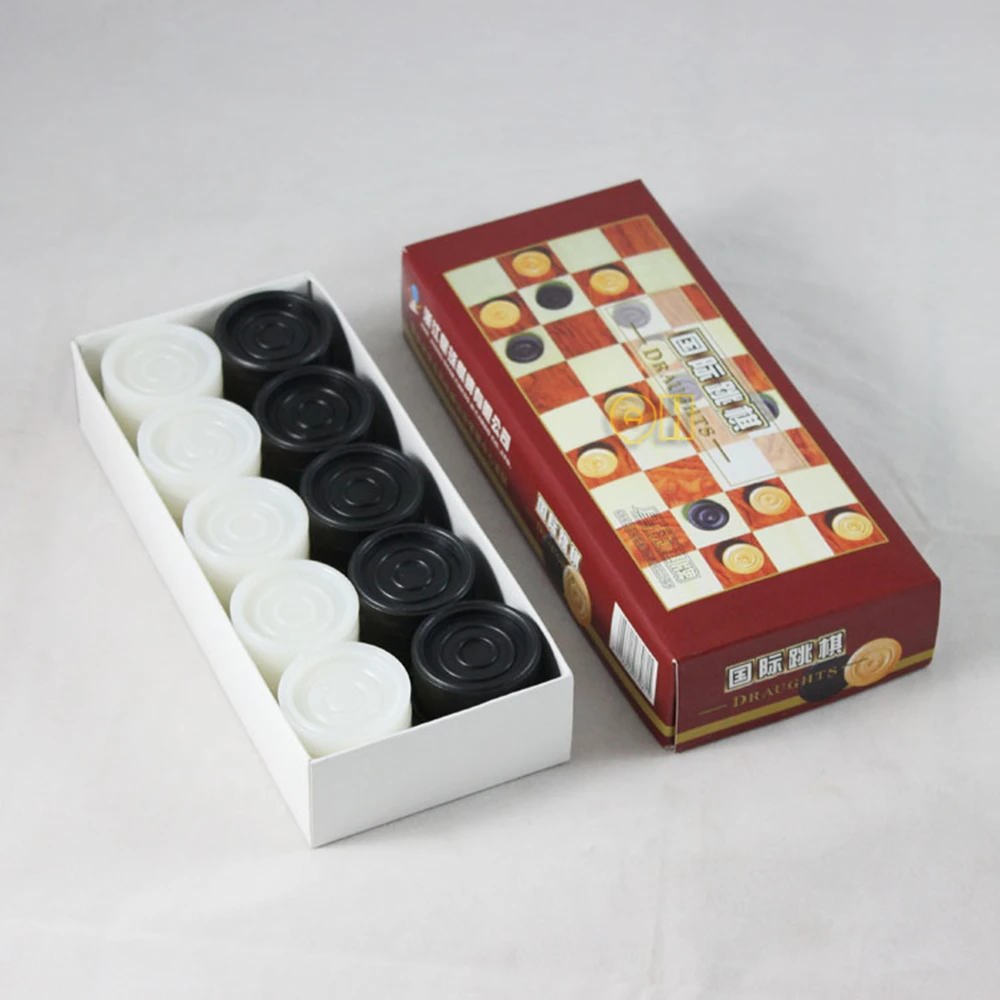 

New Portable Magnetic Foldable Board Draughts Chess Set Game Grid 100 Chess Size 3.5x0.8cm